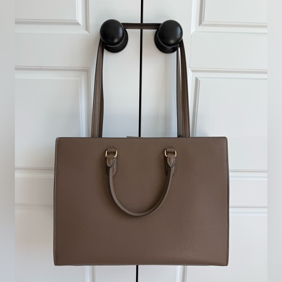 Coach Taupe Leather Tote Bag - Picture 2 of 10